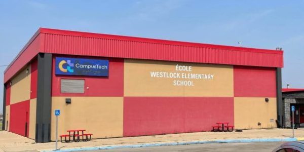 Westlock Alberta Canada elementary school outdoor LED video display sign